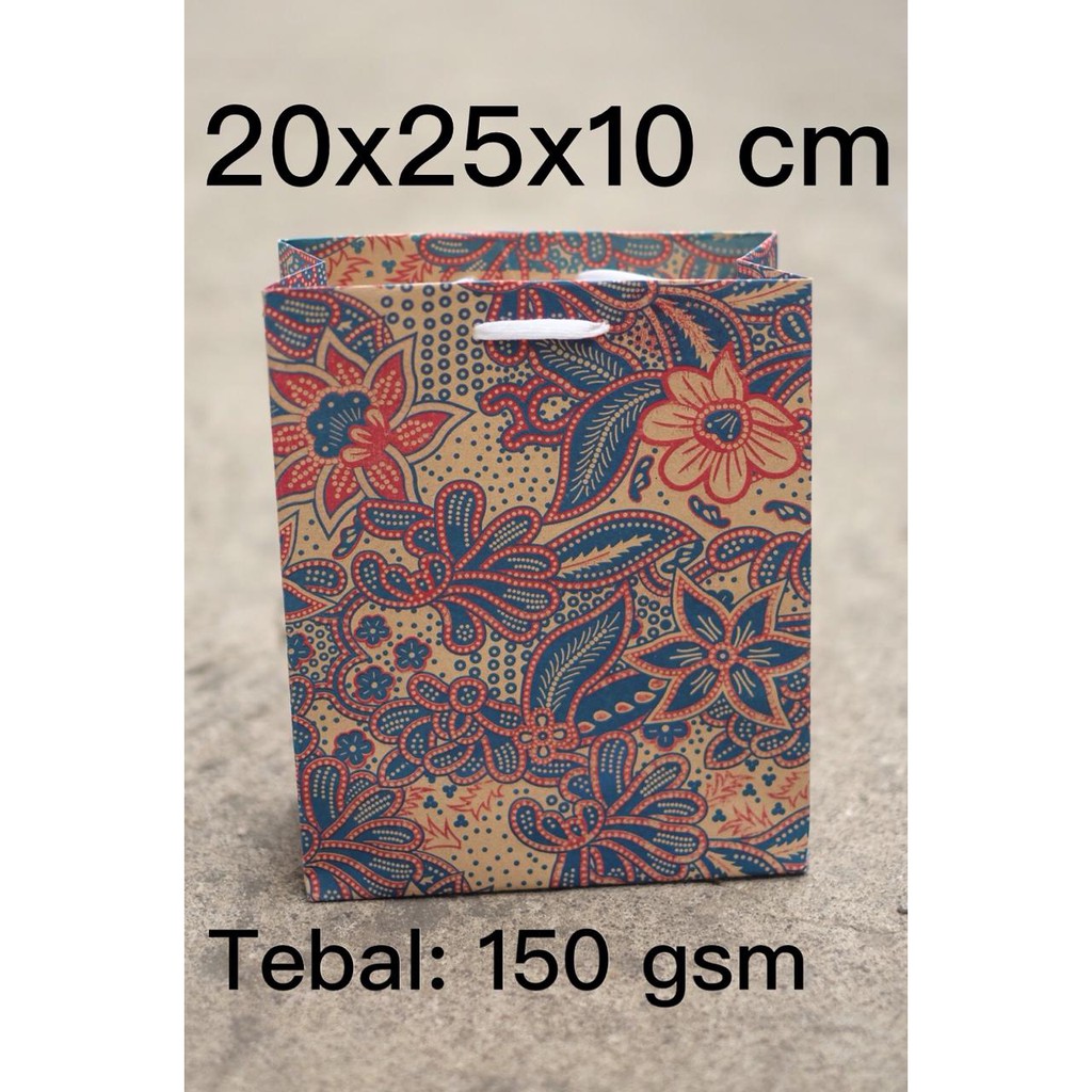 

Tas Kertas Batik Paper Bag Bunga Berkualitas Tebal Murah Uk 20x25x10cm