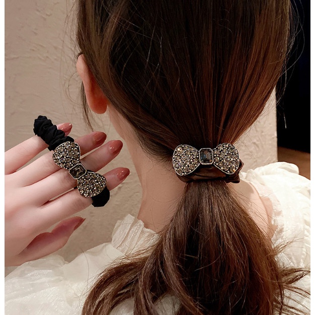 Ikat Karet Rambut Korea Scrunchies Elastis Stretch Pita Mutiara Chita