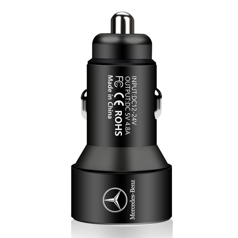 Charger Mobil Mercedes Benz MINI 4.8A / QC4.0 USB Fast Charging Untuk Mercedes Benz W210 / W124 / W203 / W204 / W204 / C200 / W12 / 2202 / W11 / W3 / W204G / / / 2205 / W11 / W204B / / 2202