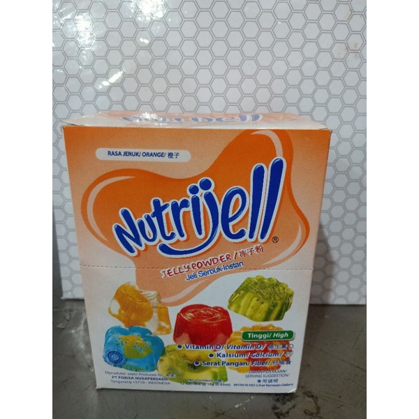 

NUTRIJEL JELLY POWDER / JELI SERBUK INSTAN RASA JERUK 180GR 1 BOX ISI 12 SACHETS