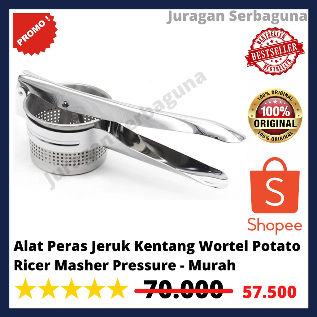 Alat Peras Jeruk Kentang Wortel Potato Ricer Masher Pressure - Murah