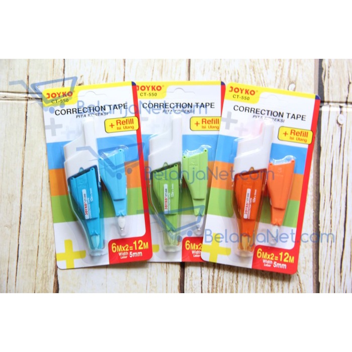 

Segera Miliki Correction Tape (Tipex) Joyko 6 Meter Free Refill Ct-550 Hemat