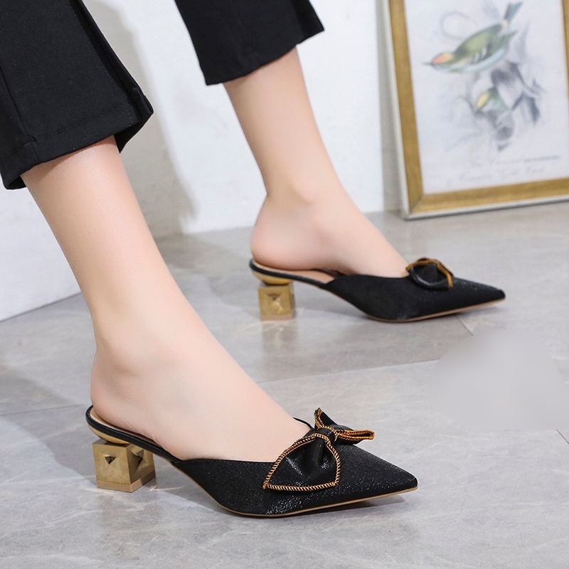 RYX - Rosie Glimmer Sepatu Heels Hak Kotak Wanita Casual / Pesta - Ori Import