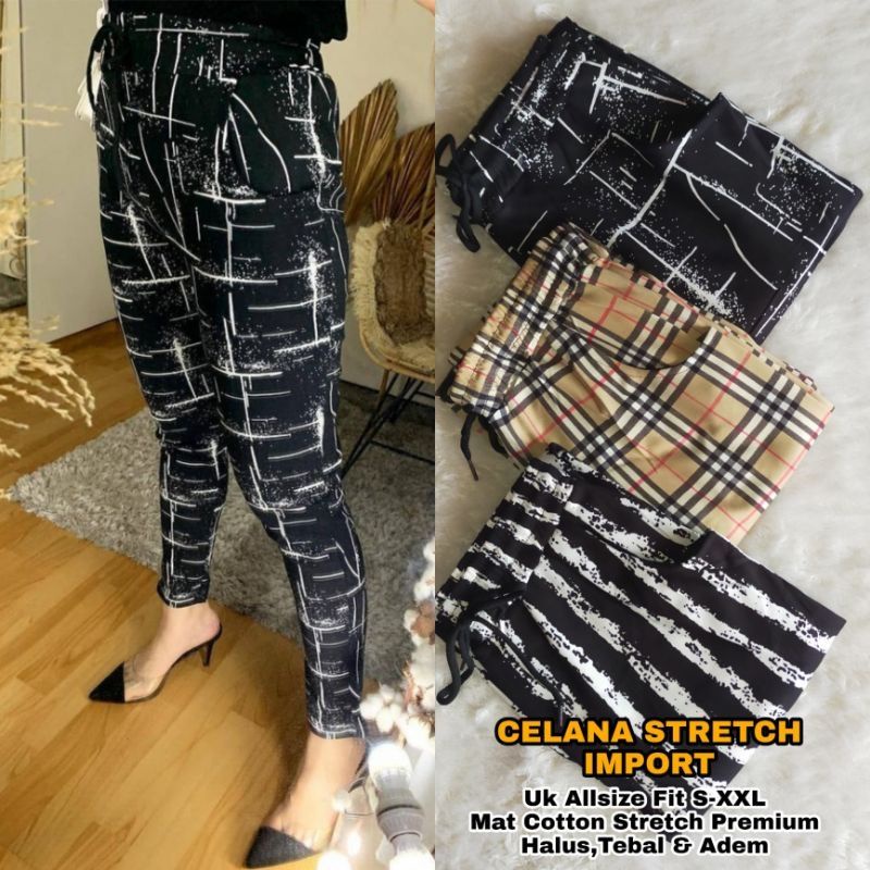 Celana Wanita Premium Fit S-XXL Jumbo