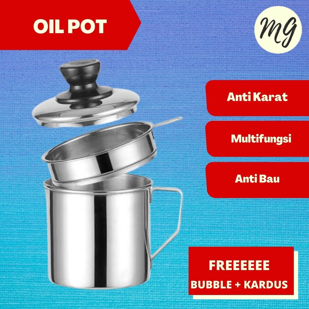 SARINGAN MINYAK GORENG OIL POT PENYARING MINYAK 1.3 Liter