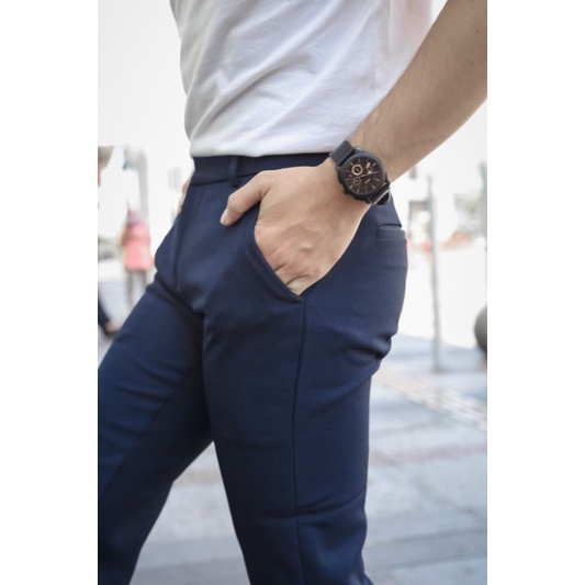 Mubeng - Celana  Ankle Slimfit Navy
