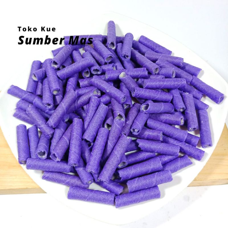 WAFER STIK MINI BLUEBERRY 500 GR/ WAFER ROLL BLUEBERI/ KILOAN