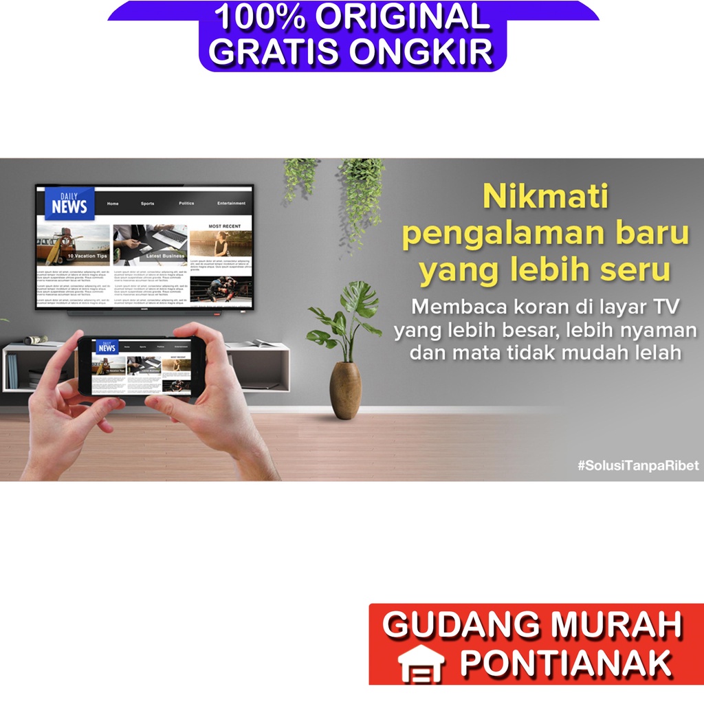 SMART TV GARANSI 5 TAHUN PANEL LED DIGITAL AKARI SMARTCONNECT 32 inch 32&quot; WIRELESS DISPLAY MIRRORING TV PINTAR Televisi