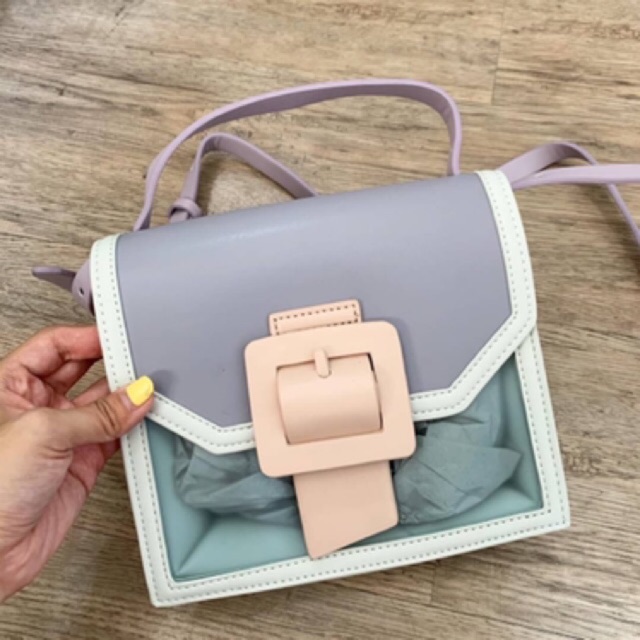 TAS CK CNK BUCKLED SEE THROUGH TRANSPARAN BAG