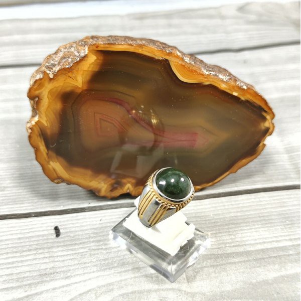 Cincin Batu Akik Natural Giok Burma Jade It Jade Type A Original