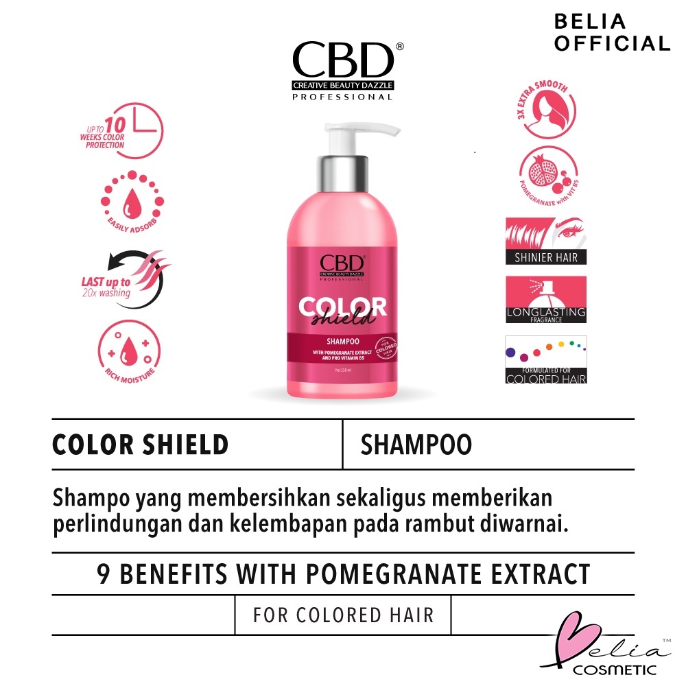 ❤ BELIA ❤ CBD Professional Series | Hair Treatment Keratin Pro | Color Shield | Smoothing Power | Shampo | Conditioner | Hair Mask | Hair Vitamin Spray | BPOM