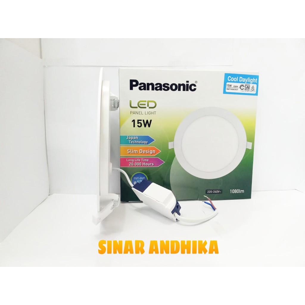 LAMPU LED PANEL BULAT DOWNLIGHT (SLIM) PANASONIC 15 WATT NNP 74566/NNP 74556