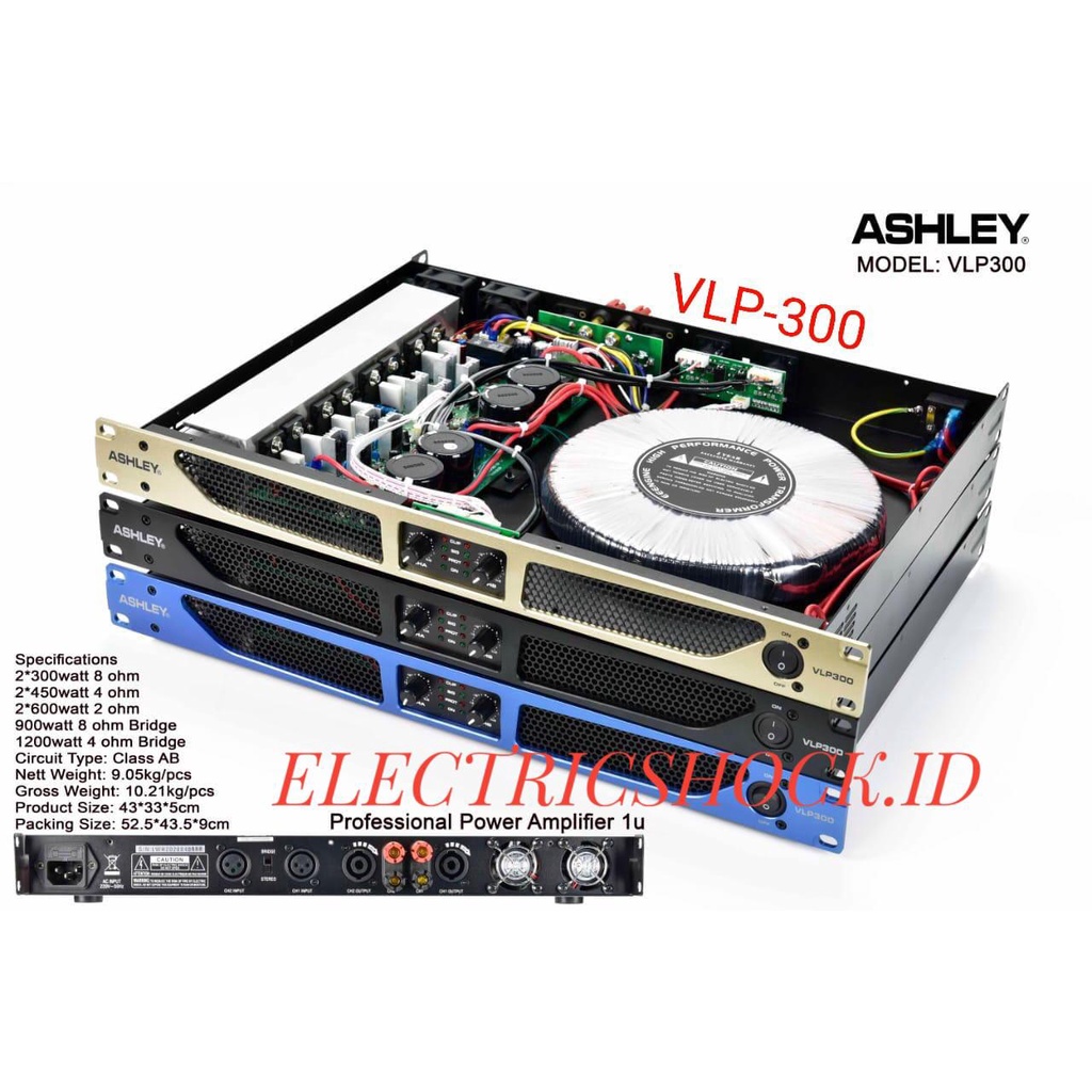 POWER AMPLIFIER ASHLEY VLP300 / ASHLEY VLP 300 ( ORIGINAL )