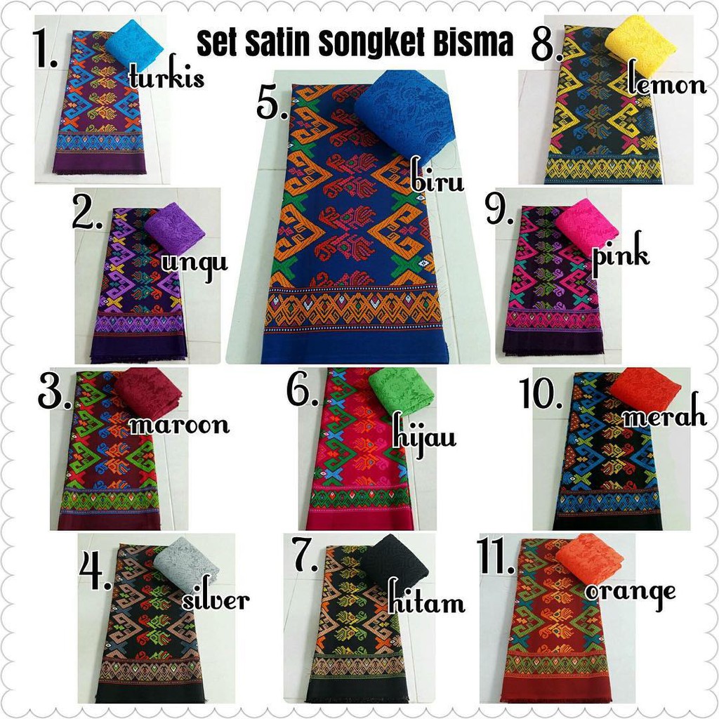 Set satin songket bisma