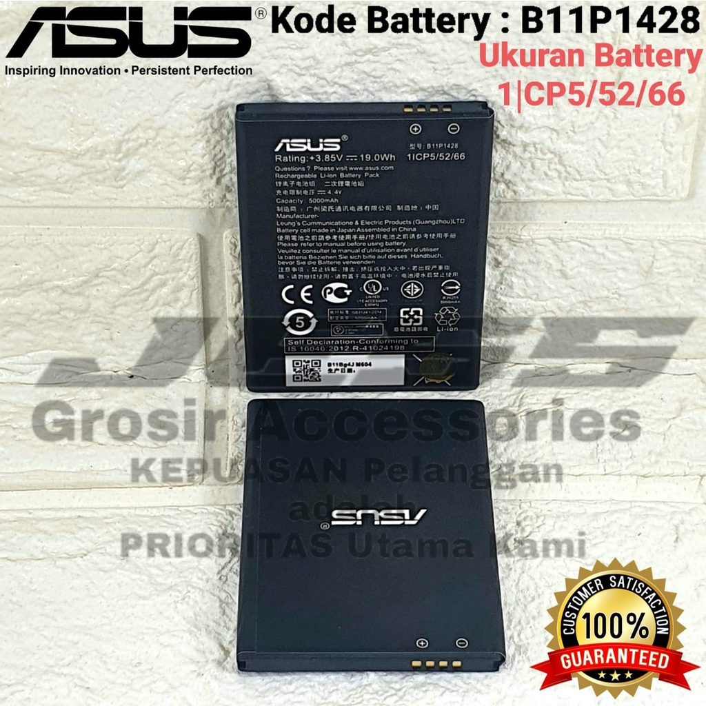 Baterai ASUS Zenfone Go B ZB452KG X014D Zenfone Go ZB450KL X009DA Kode Batre B11P1428 Battery Original