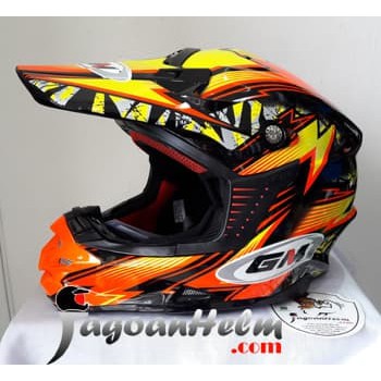 Good Product GM Helm FLASH MotoCross   Black Orange   Cross Moto Trail