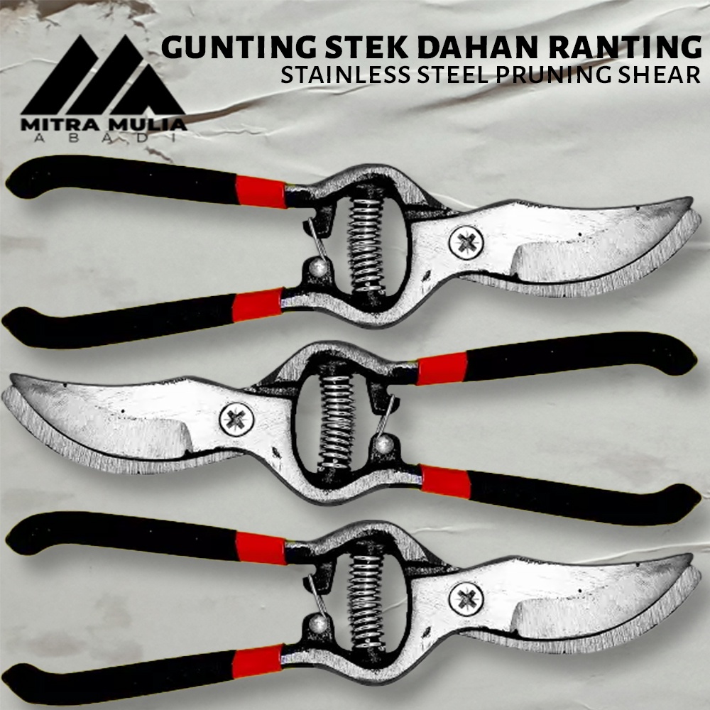 Gunting Stek Dahan Ranting Stainless Steel 8 Inci l Pruning Shear