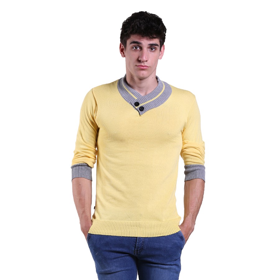 Sweater Rajut Pria/Sweater Pria Rajut O-Neck Kombinasi