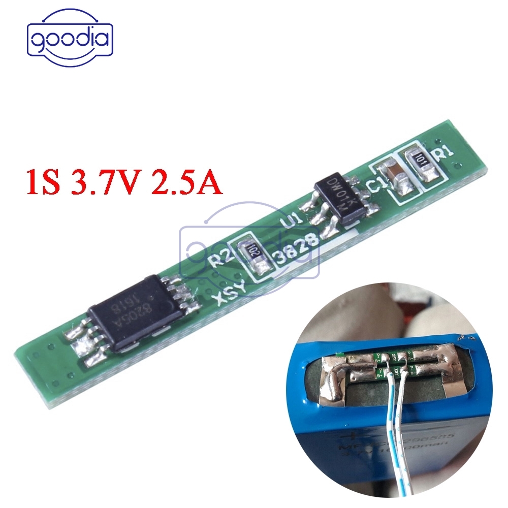 ✈【Fast/COD】✈Modul Board Pelindung Baterai Lithium Polymer BMS pcm 1S 3.7V 2.5A