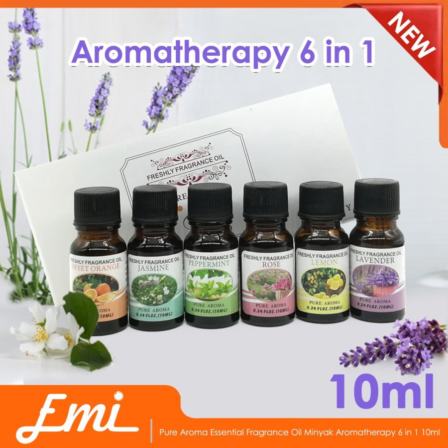 Pure Aroma Essential Fragrance Oil Minyak Aromatherapy 6 in 1 10ml