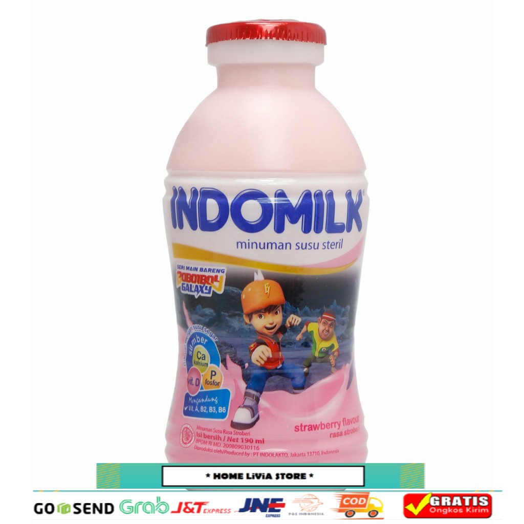 

Indomilk Susu UHT Strawberry Botol 190ml