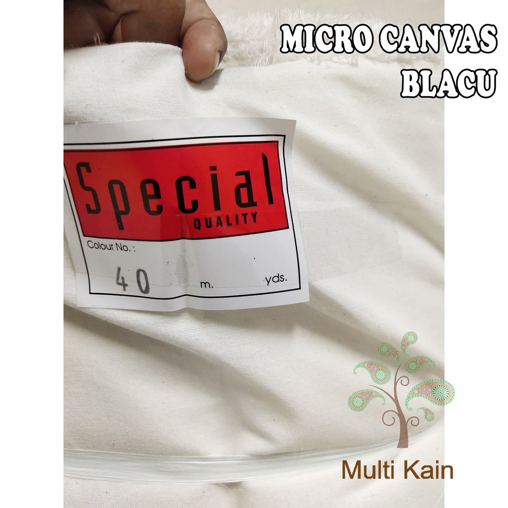 Bahan multi kain blacu canvas special lebar 140cm per rol