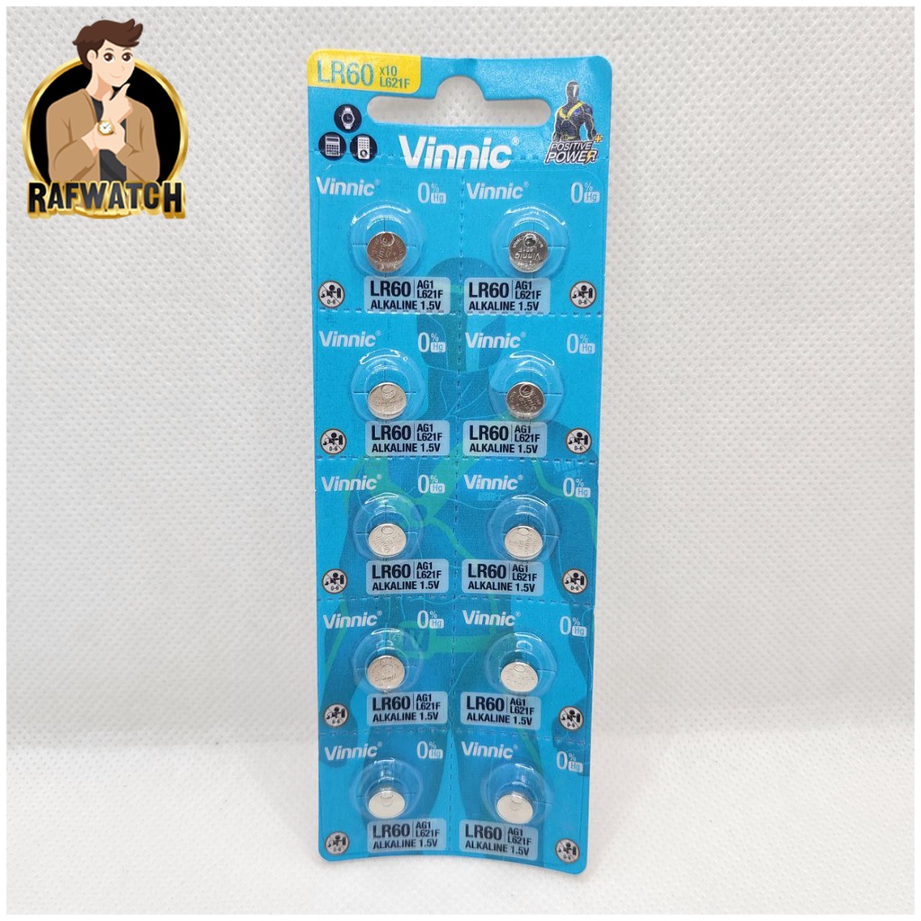 Baterai Vinnic L621 Original Baterai Jam LR60 AG1 1.5V