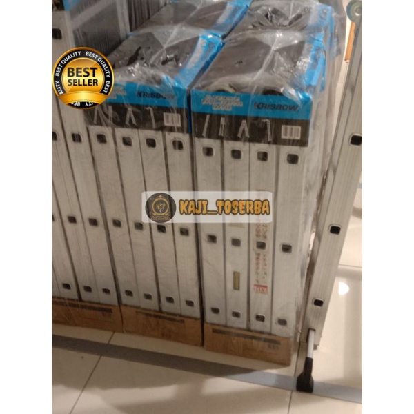 Krisbow Tangga Lipat Aluminium Multifungsi 3.3 Meter
