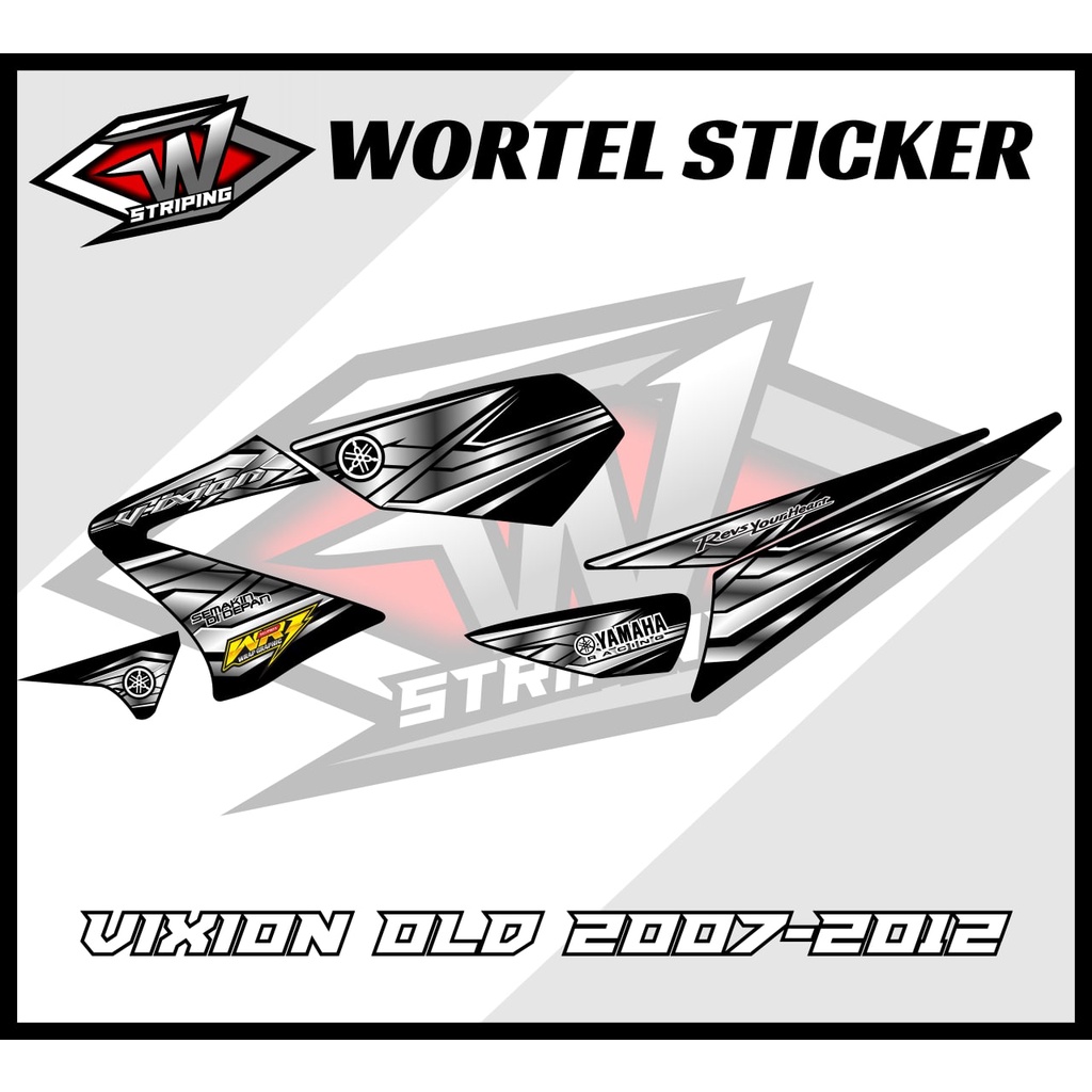 Striping Hologram Vixion Old-Stiker Variasi Lis Motor Vixion Motif Racing Elegant