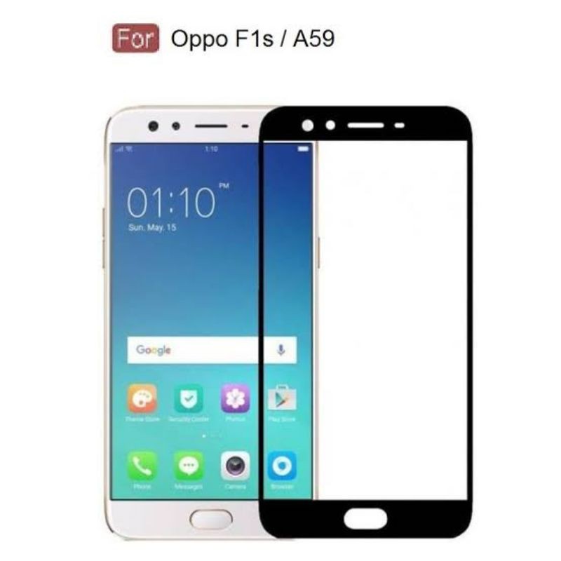 Tempered Glass Oppo F1+/ A3S/ A83/ A39/F3/ F5/ F7 Antigores FullCover