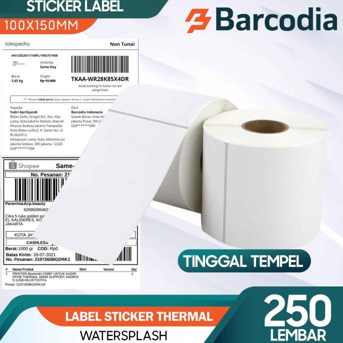 

Kertas Label Barcode Thermal 100 x 150 mm Star Seller Termurah