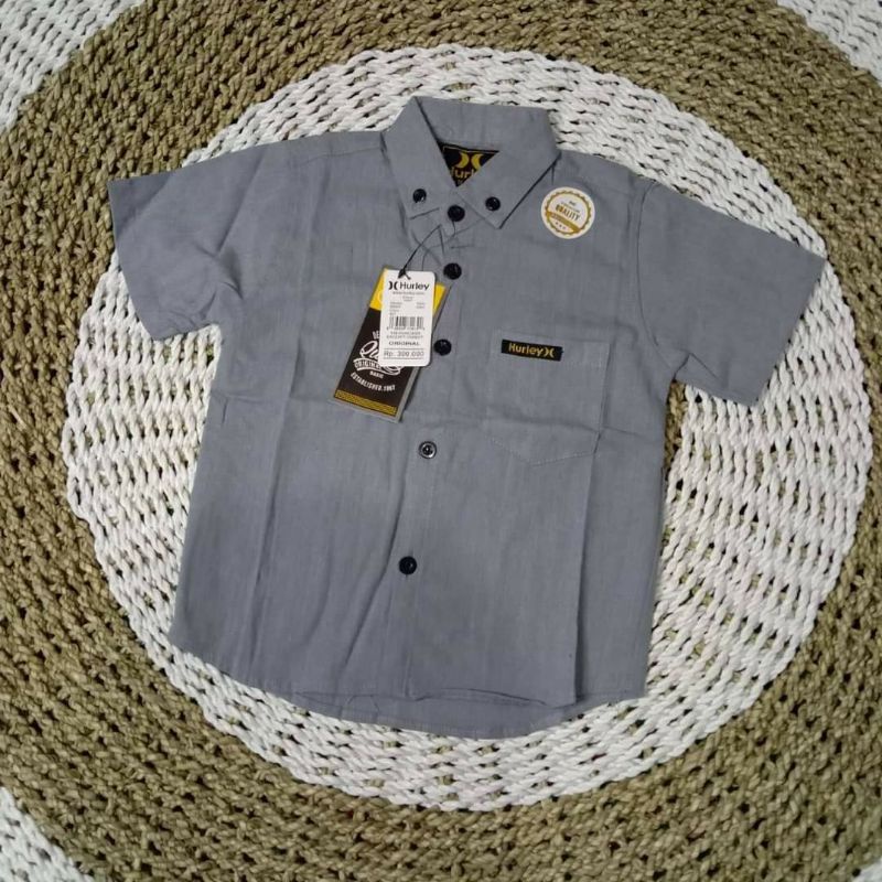 Kemeja Pria Polos Kasual Kerja Cowok Cotton Formal Lengan Pendek Distro Premium