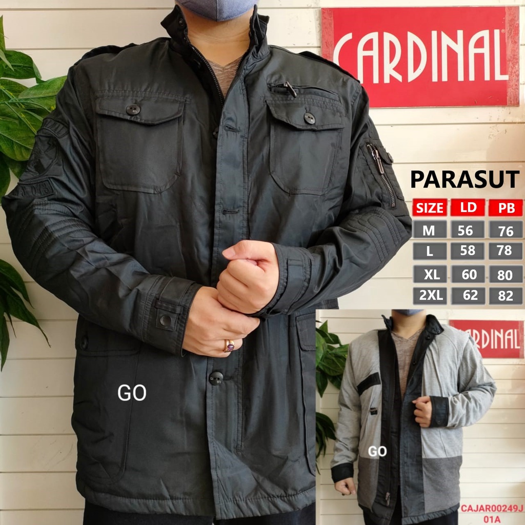 gof CARDINAL  JAKET KAOS PARASUT Cowok Casual Jaket Pria Keren Jaket Kekinian