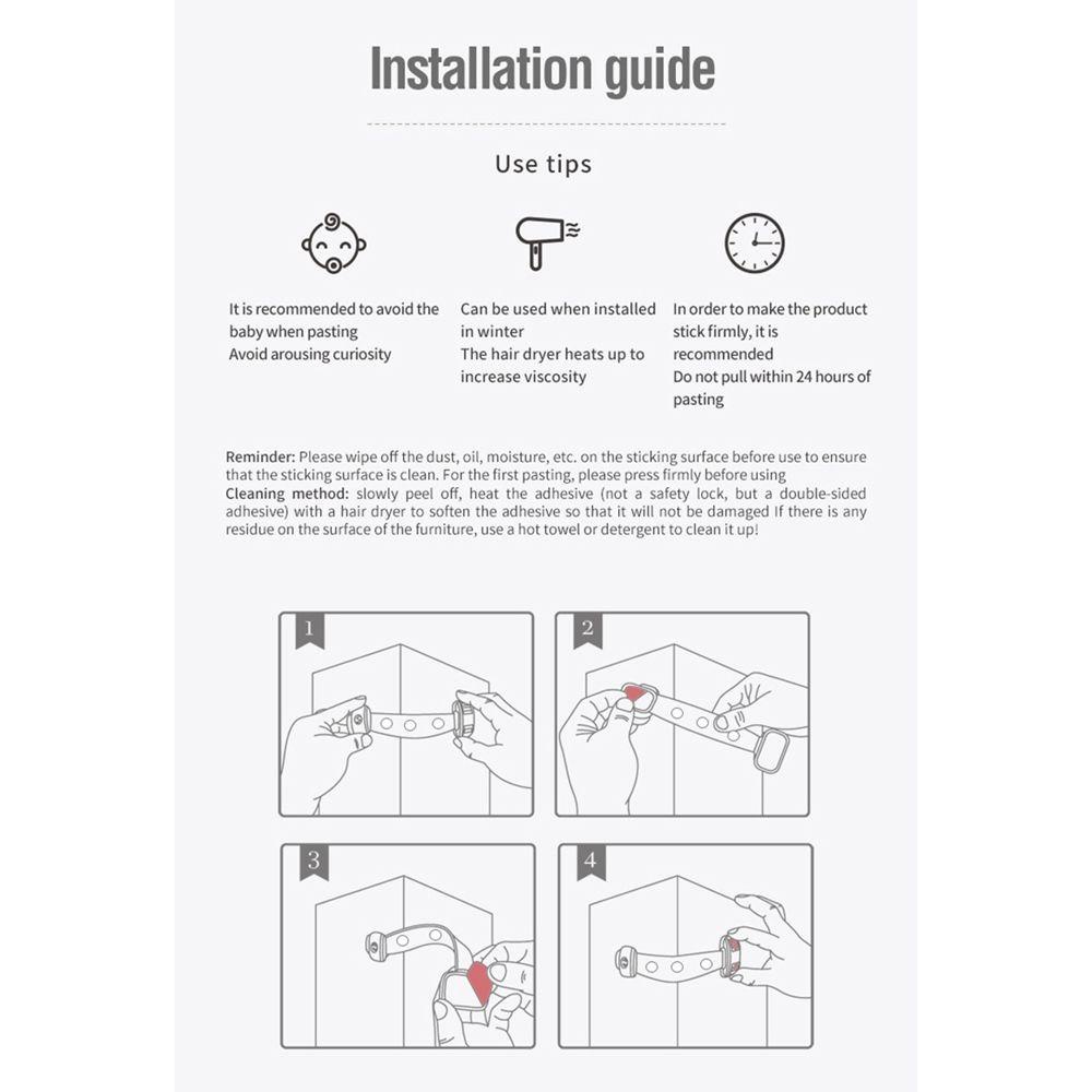 NEEDWAY Needway Safety Door Lock Creative Firm Lemari Laci Baby Care Kids Anak Pelindung Pengaman