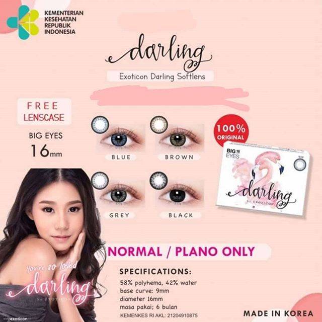 ❤ RATU ❤ Softlens X2 Darling Normal | Soflens Darling By Exoticon Big Eyes Dia 16mm