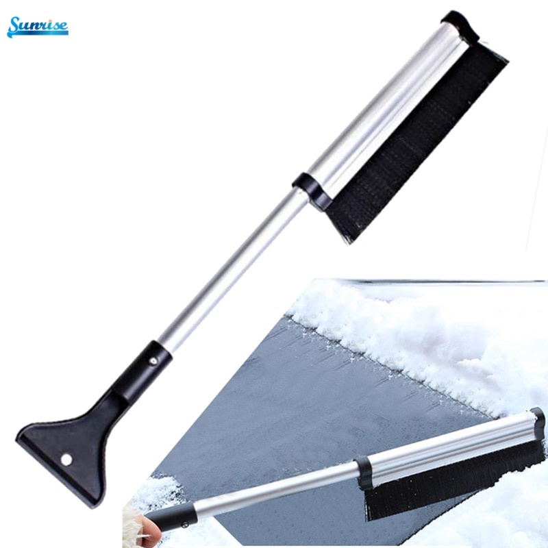 Outdoor Telescopic Snow Brush Ice Shovel Removal Car Defrosting Deicing Scraper Cleaner Tool