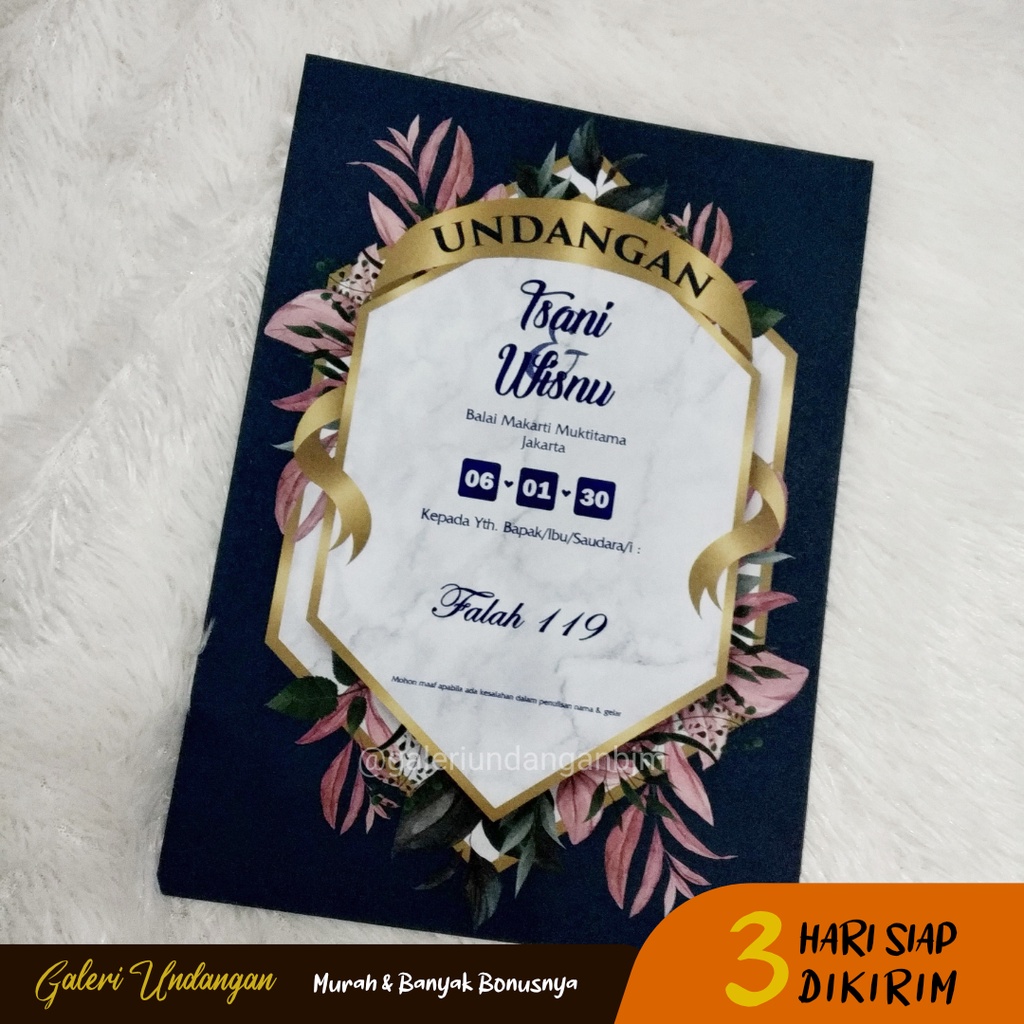 Undangan Pernikahan "Falah 119" Simple, Elegant & Murah