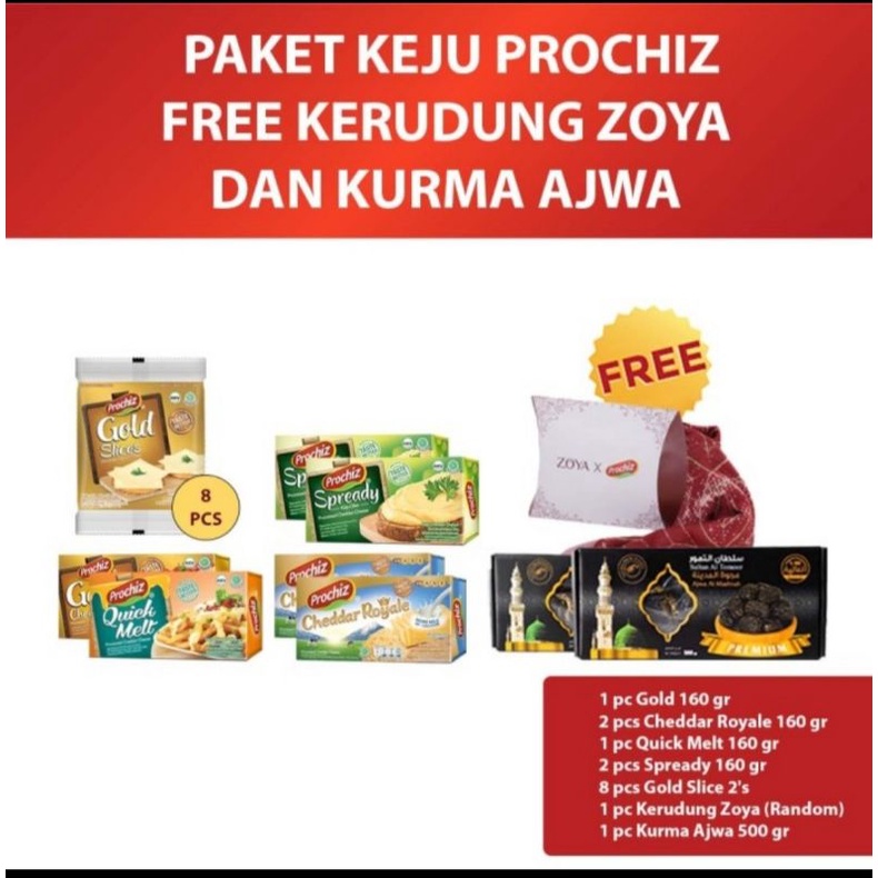 

Paket keju PROCHIZ × ZOYA + KURMA AJWA