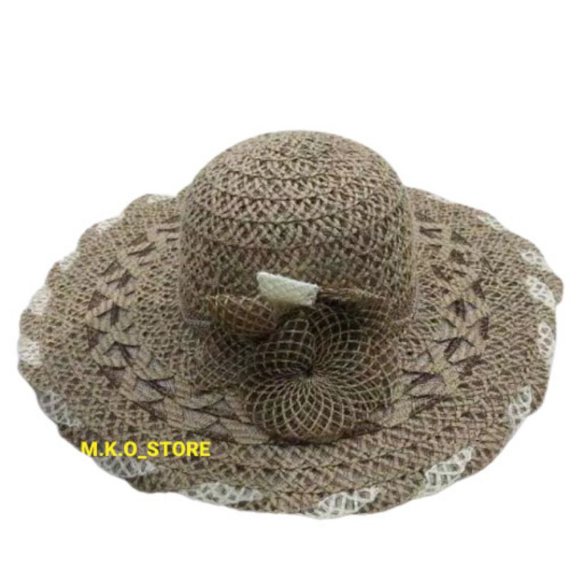 TOPI PANTAI FASHION WANITA / TOPI PANTAI GONI / TOPI PANTAI IMPORT