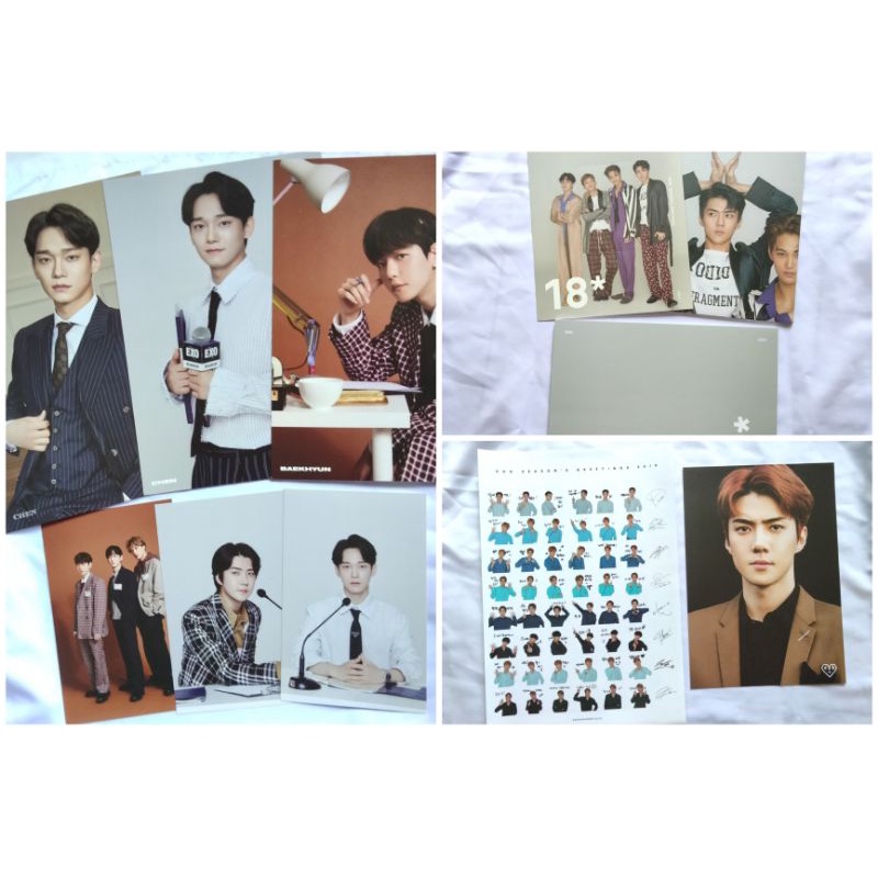 OFFICIAL EXO Postcard A4 Poster SG20 SG21 SG2020 SG2021 Season Greeting 2020 2021 Chen Baekhyun Sehu