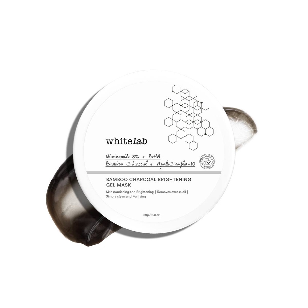 Whitelab Bamboo Charcoal Brightening Gel Mask - Masker Wajah