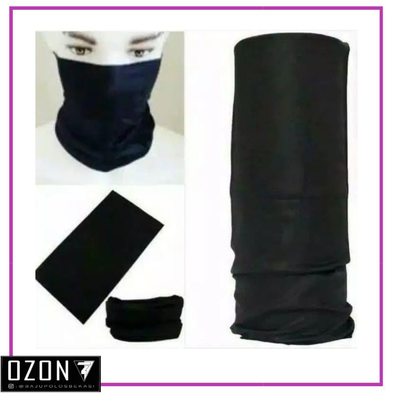 Masker Baff Multifungsi Hitam Polos Murah