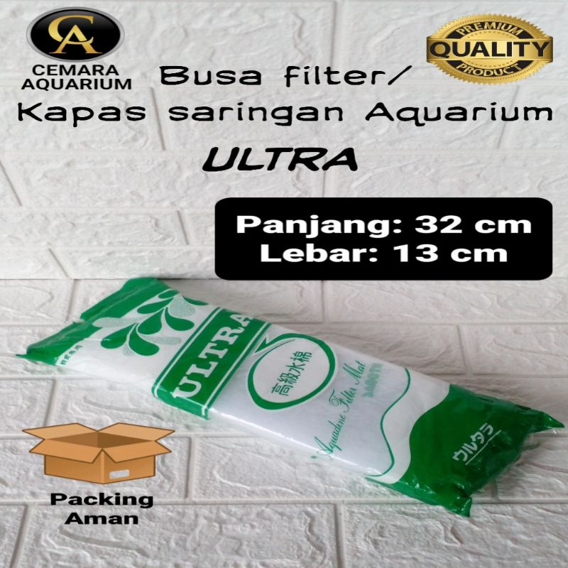 Kapas saringan/ ultra/ sutra/ kapas saringan aquarium/ kapas filter aquarium/ busa filter/ busa filt