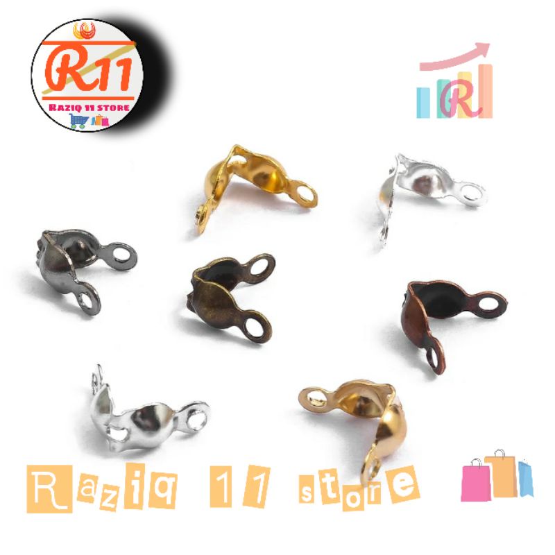 (100pcs) Kodokan 2 Lubang Conector Clasp Bahan Kerajinan Gelang Kalung Strap