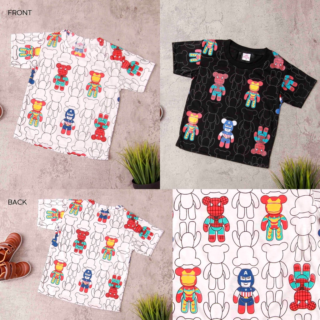 Jikialiang - KAOS ANAK LAKI LAKI &amp; PEREMPUAN USIA 1-8 TAHUN GAMBAR HERO BONEKA