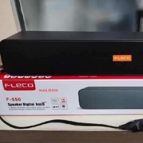 Speaker Komputer/Laptop/HP Original Merek FLECO F-550 USB Sound bar/ Speaker Aktif Super Bass