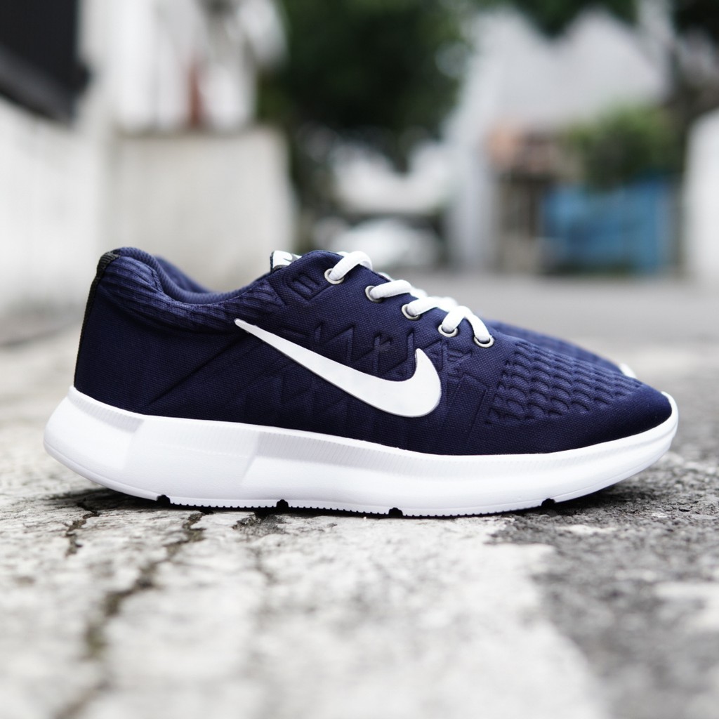 Sepatu Sneakers Kasual Pria Nike Pro Navy Running Fashion Cowok Santai Sekolah -Bayar Di Tempat