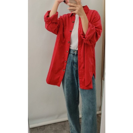 pocket oversized shirt/Corduroy import