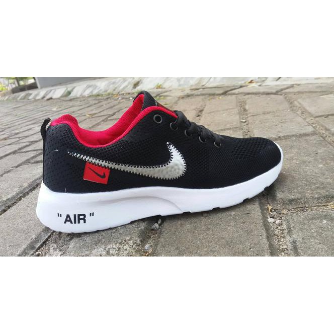 NEW NIKE ZOOM VEGASUS SIZE 36-40 SEPATU WANITA OLAHRAGA ABU PINK HITAM - HITAM, 37 FREE ONGKIR