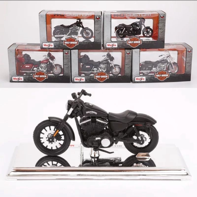 Diecast Miniatur Motor Harley Davidson Motorcycles Skala 1:18 Maisto